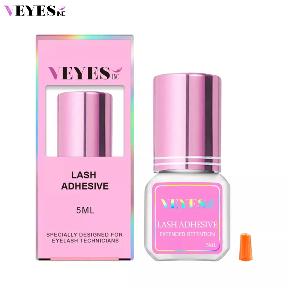 VEYES INC Eyelash Extension Glue 0.5-1 Sec Drying (0.17fl.oz / 5ml) Up to 8 Weeks Retention Adhesive Salon Use for Lash  Tech