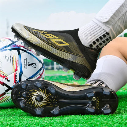 New Men Soccer Shoes Match Adult Cleats Football Boots Breathable Non Slip Training Outdoor Sport Boys Long Spikes Comfortable