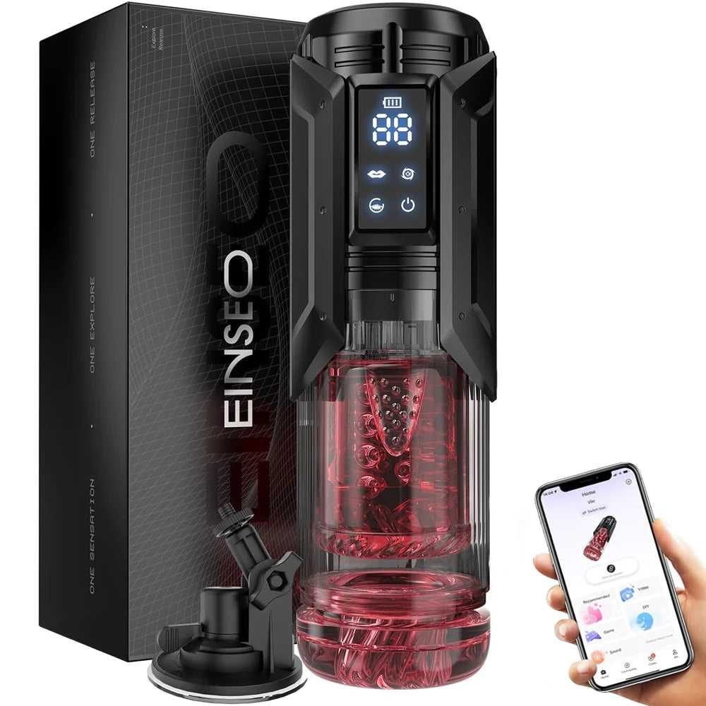 Automatic Sucking Licking Masturbator Cup Vagina Masturbation Blowjob Pocket Pussy Penis Pump Enlargers Sex Toys for Adult Men