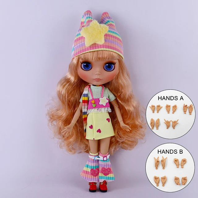 ICY DBS Blyth Doll BJD Joint Body tan Skin Matte Face New face Set Doll 1/6 30cm Gift Anime SD