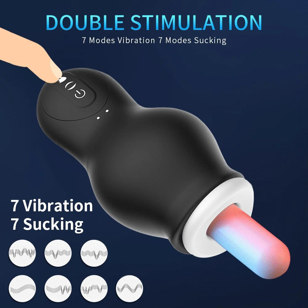 Automatic Masturbator Cup Sucking Male Penis Pumps Blowjob Machine Pussy Glans Stimulator Vibration Waterproof Adult Sex Toy