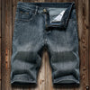 2026 Summer Shorts Jeans Men Denim Pants Stretch Dark Blue Fashion Design Men's Jeans Slim Straight Male Short Jeans Hombre