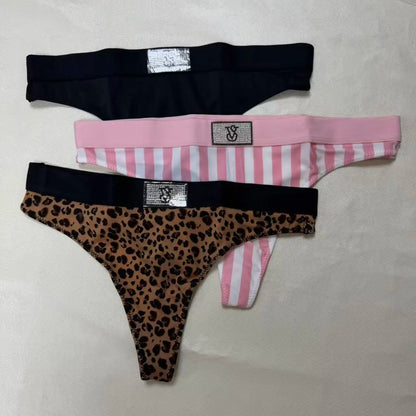 Victoria Secret Hot Sexy Lingerie Shine Script Thong Panty Women Underwear G String Trending