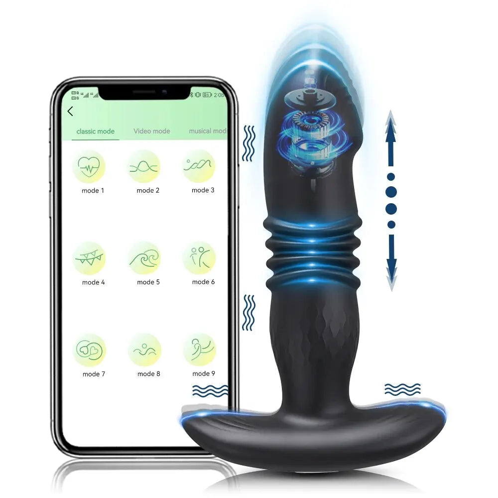App-Controlled Telescopic Anal Massager