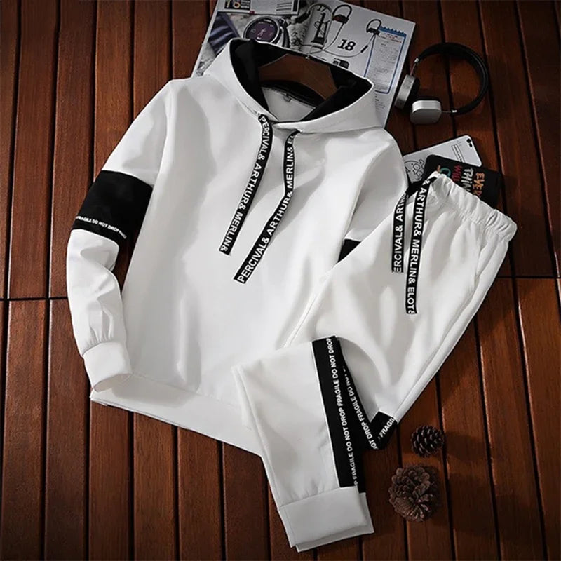 Men's Letter Print Pullover Hoodie