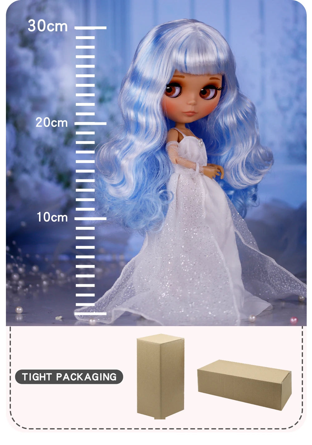 ICY DBS Blyth Doll Tan Skin Matte Face With Eyebrows Special Price 1/6 BJD JOINT body Neo Anime