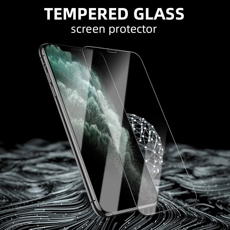 1-5PCS 9D Full Cover Tempered Glass For iPhone 17 16 15 11 12 13 14 18 Pro Max 16E Screen Protector For iPhone 13 Mini XR XS Max