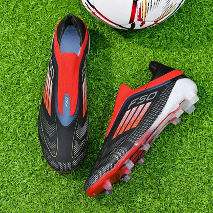 New Men Soccer Shoes Match Football Boots Sport Boys Adult Long Spikes Training Outdoor Cleats Breathable Non Slip Comfortable