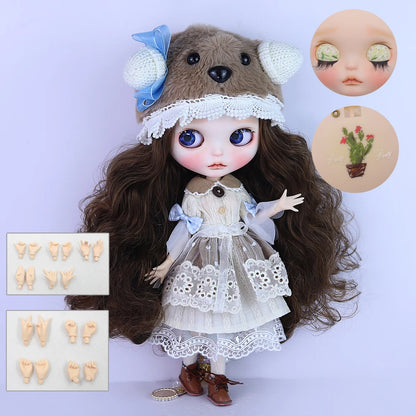 ICY DBS Blyth 1/6 Doll Hand Painted Set Morning Dew Tears Frosted Face Doll Set SD