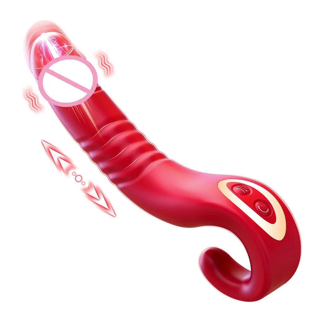 Powerful Telescopic Dildo Vibrator Female G-spot Clitoral Anal Stimulator Vagina Massager Sex Toy Couple Adult Supplies