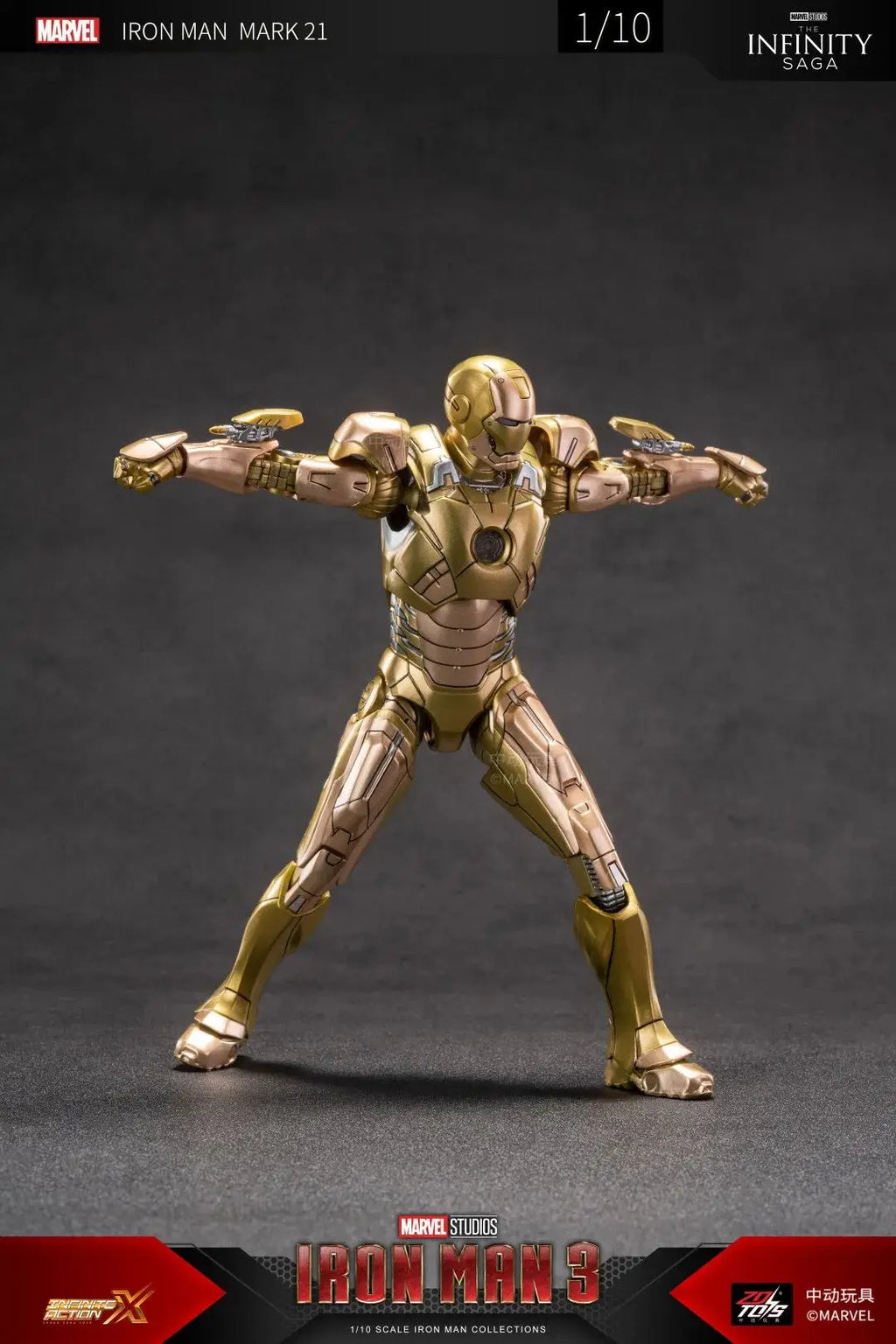 ZD Toys 1/10 Iron Man Figurines MK30 Iron Patriot Blacklash Figures MK33 MK39 MK17 MK21Action Movie Model Adult Collect Gift