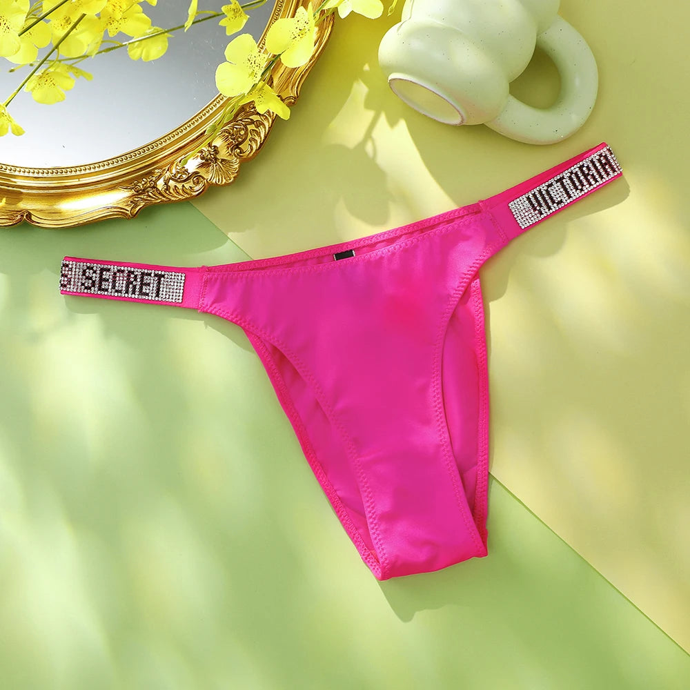 Women's Shine-Strap Thong Panty