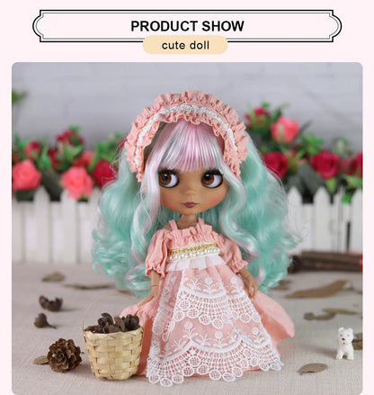 ICY DBS Blyth doll 1/6 bjd joint body doll black skin including clothes shoes casual with 30cm toy gift