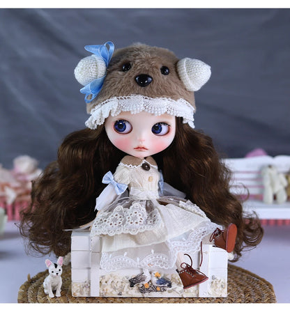 ICY DBS Blyth 1/6 Doll Hand Painted Set Morning Dew Tears Frosted Face Doll Set SD