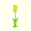 1pc Tulip Cup Brush with Detachable Sponge Head - Long Handle Bottle & Glass Cleaner, Durable Plastic, Ideal for Kitchen Use