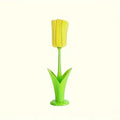 1pc Tulip Cup Brush with Detachable Sponge Head - Long Handle Bottle & Glass Cleaner, Durable Plastic, Ideal for Kitchen Use