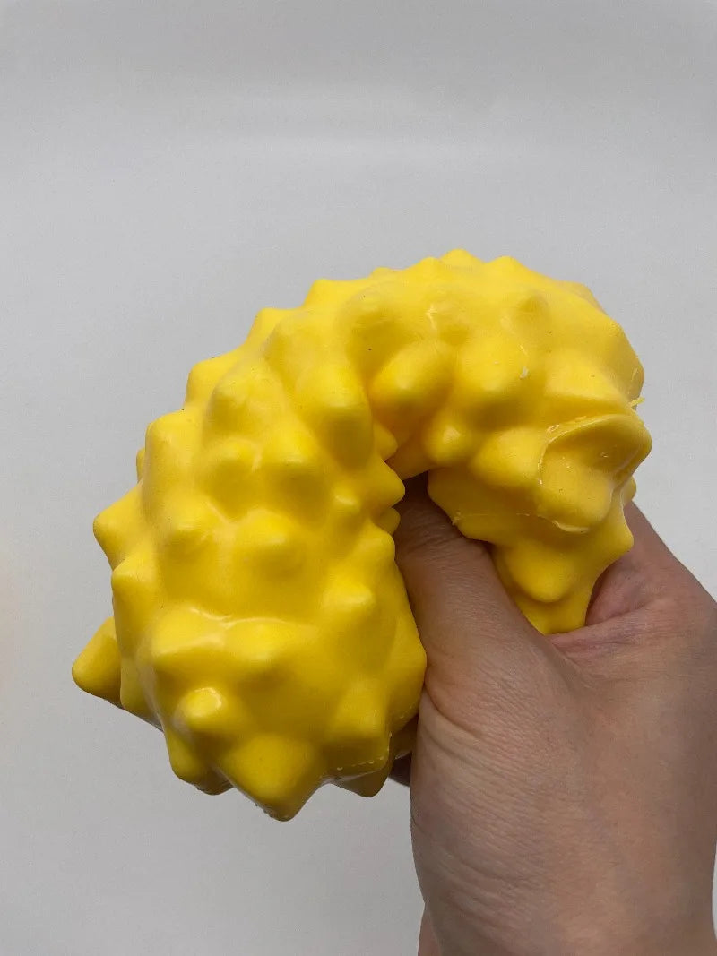 Crunchy Durian Building Block Handmade Squeeze Ball Fruits Stress Ball Popping Sound Squishy Toy Decompression Fidget Vent Toy