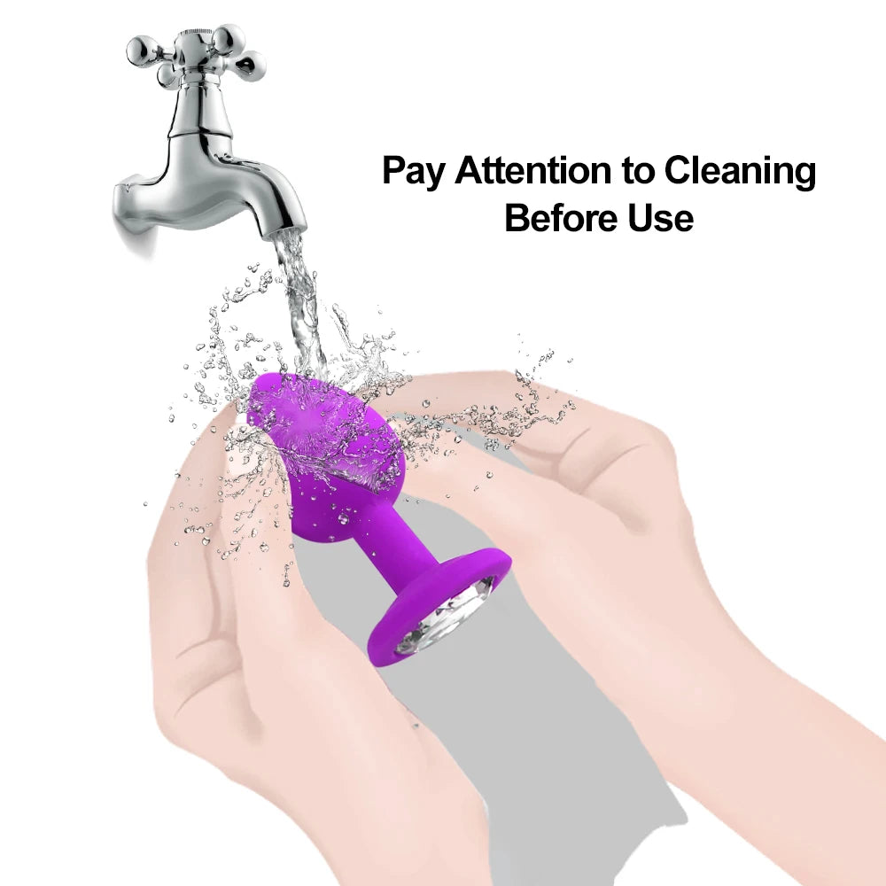 Soft Silicone Butt Plug Anal Plug Unisex Sex Stopper 3 Different Size Adult Toys for Men/Women Anal Trainer for Couples