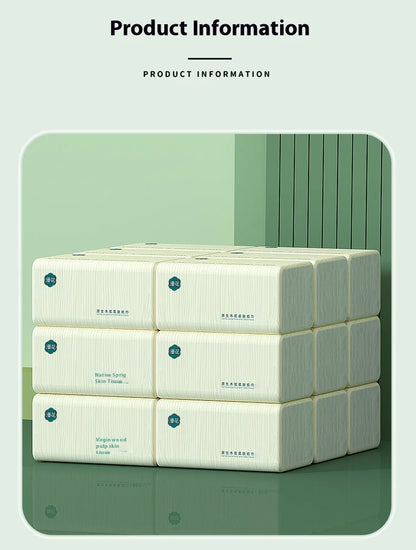 10 Packs of Extractable Napkins Five Layers of Thickened Log Paper Towels Wet and Dry Mother and Baby Applicable Soft Napkins