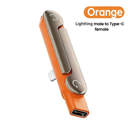 240W USB Type-C Lightning Built-in Stand Adapter Multi-function Foldable Converter for Phone