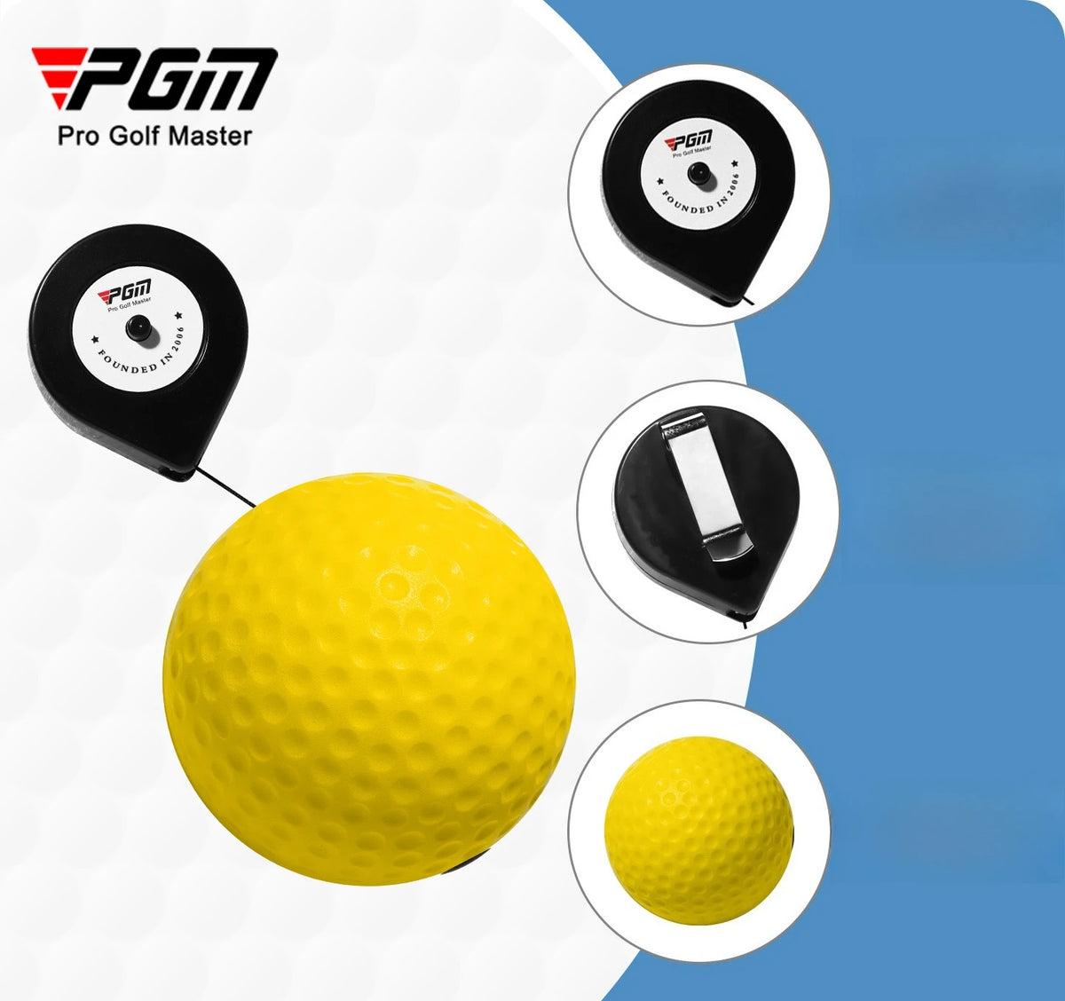 PGM Golf Head Training Ball Stability Improves Hitting Accuracy and Prevents Lateral Movement. Beginner's Trainer JZQ041