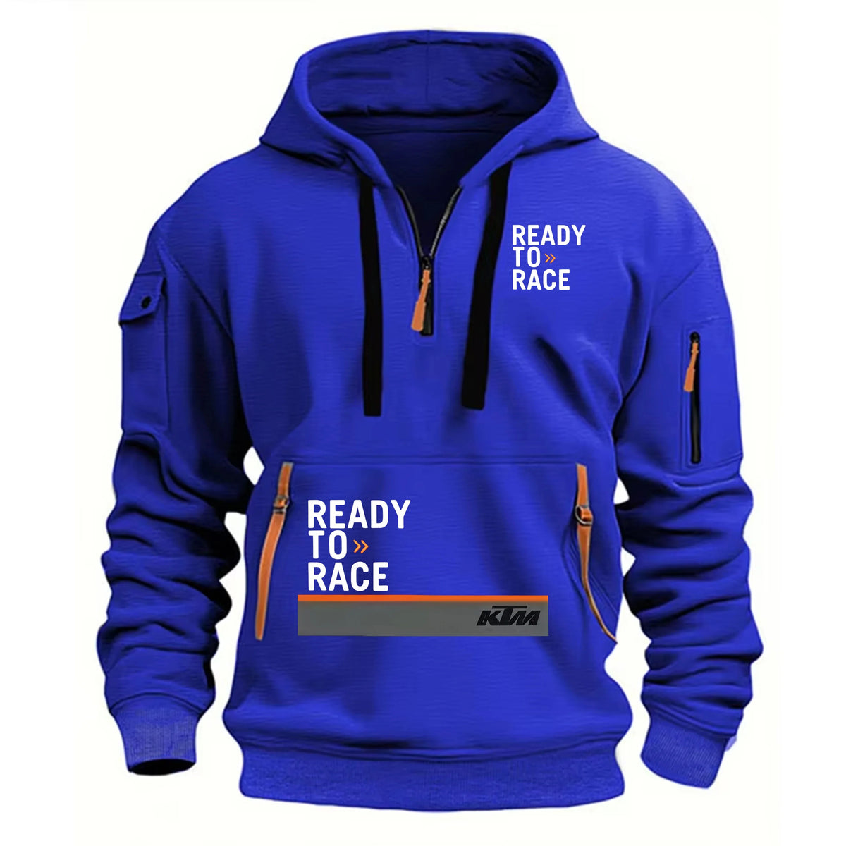 Men's Ready To Race Motorcycle Racing Hoodie KTM Style Motocross Hooded Sweatshirt Casual Streetwear Sports Pullover Jacket