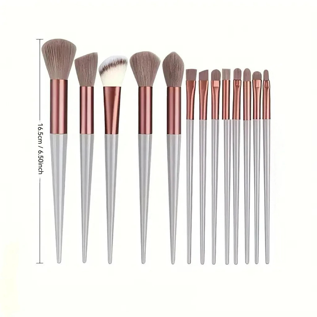 Professional Makeup Brush Set with Sponge & Storage Options