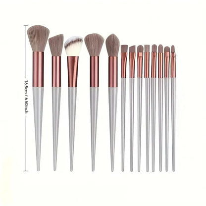 Professional Makeup Brush Set with Sponge & Storage Options