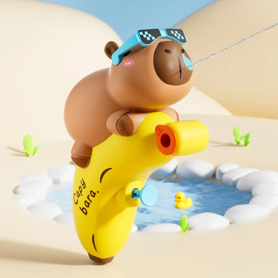 Funny Capybara Plastic Water Gun Gags Practical Jokes Water Toys Cute Capybara Outdoor Games Swimming Pool Squirt Water Toys