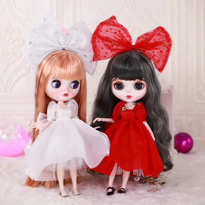 ICY DBS Blyth doll 1/6 bjd bow hair clip dress wedding dress set girls toys sd