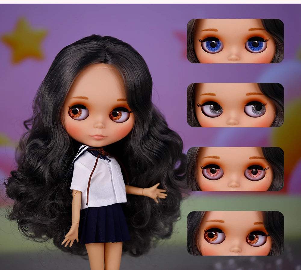 ICY DBS Blyth Doll Tan Skin Matte Face With Eyebrows Special Price 1/6 BJD JOINT body Neo Anime