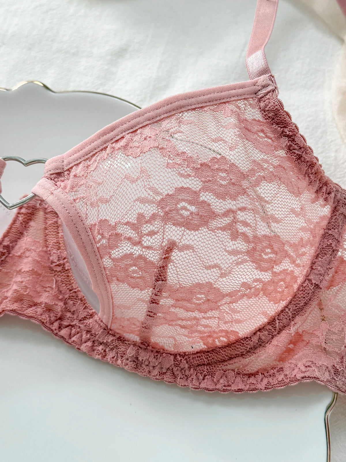 Women's Heart Buckle Bra & Panty Set