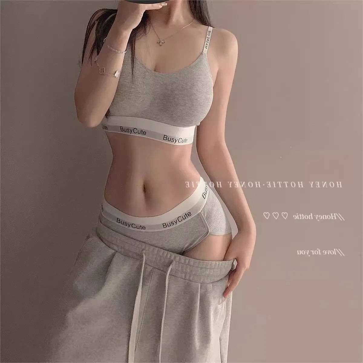 Women's Wireless Sports Bra Set