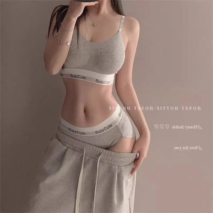 Women's Wireless Sports Bra Set