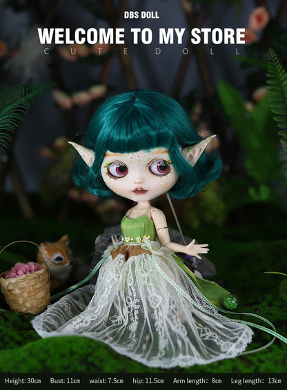 ICY DBS Blyth 1/6 Doll Elf Ear Hand-painted Set Doll Long Eyelash Sleep Doll White Skin Set Gift Toy SD