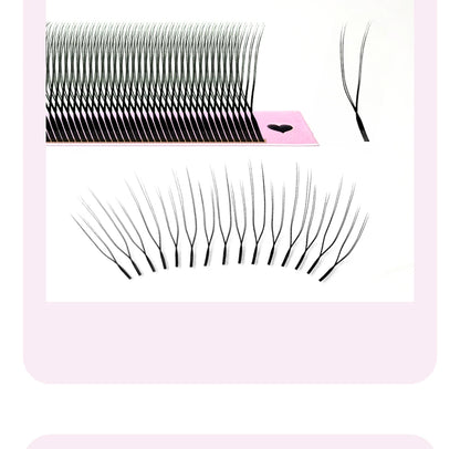 DIYDAY U-shaped Eyelash Extension Easy to Apply 3D Volume False Lashes Natural Wispy U YY Shape Faux Mink Eyelashes for Makeup