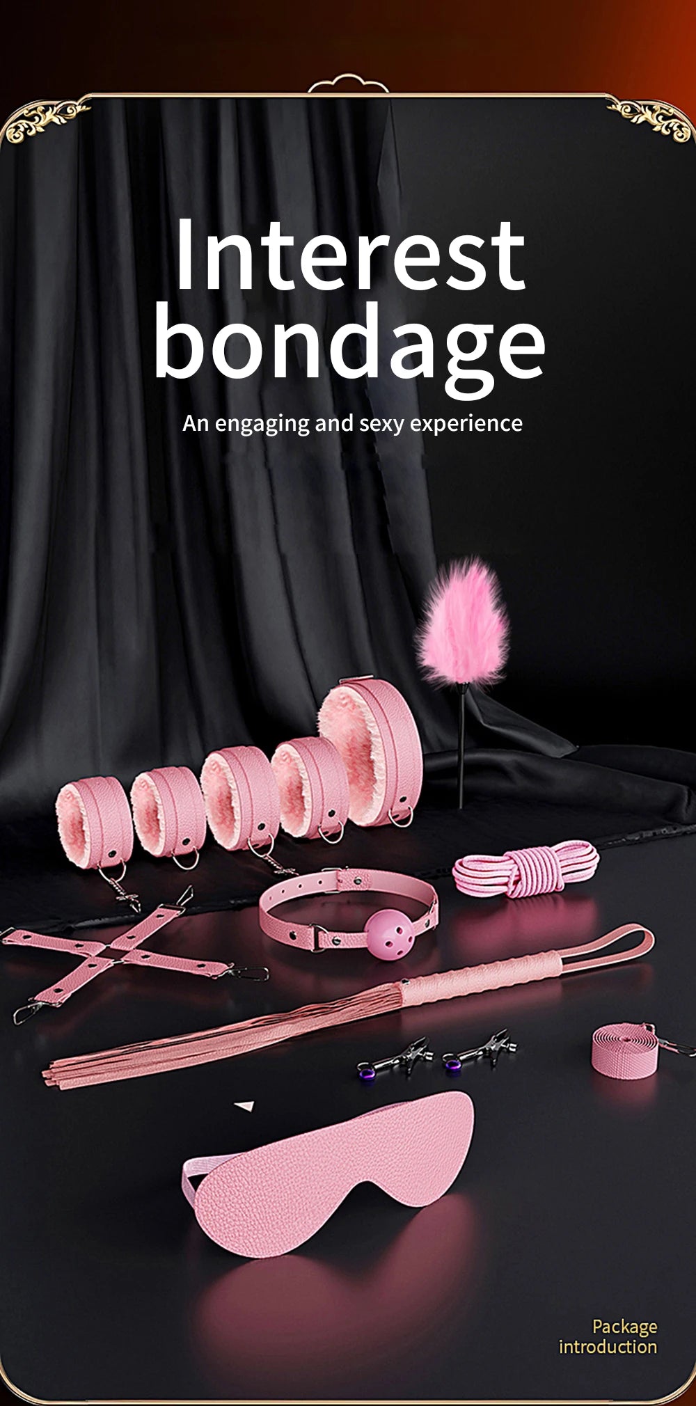 Bdsm Bondage Set Restraint Adult Game Handcuff Neck Collar Wrist Mouth Gag Strap Fetish SM Sex Toys for Woman Couples Product