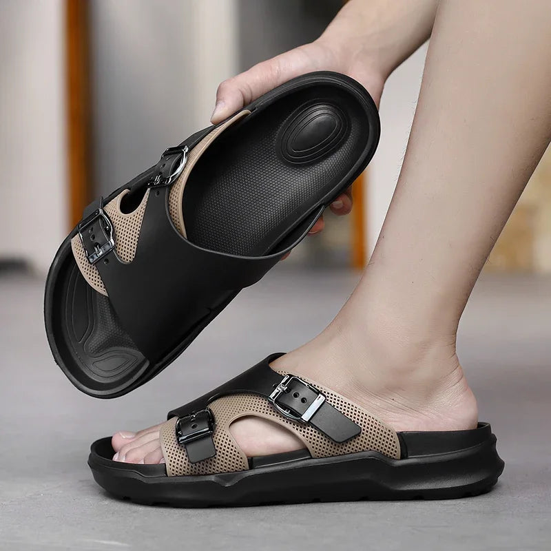 Summer Men Casual Sandals Outdoor Climbing Classic Roman Leather Beach Comfortable Trekking Hiking Fishing Fashion Slippers