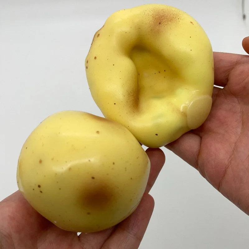 Crunchy Squishy Potato Stress Ball Squeeze Toy Crispy Potato Squishy Fidget Ball Handmade Round Blocks Filled ASMR for Adult