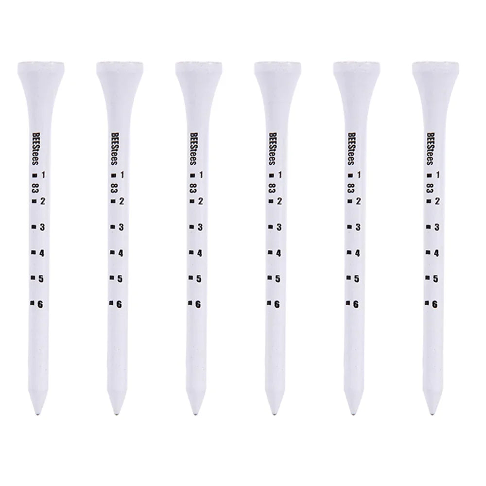 50pcs Golf Tees Durable Wooden Seats Stabilizes Ball On The Course to Maintain a Perfect Tee Level Improve Accuracy D7