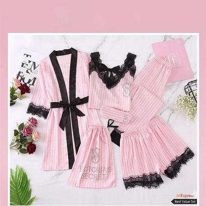 Women's Lace-Trim Sleepwear Set
