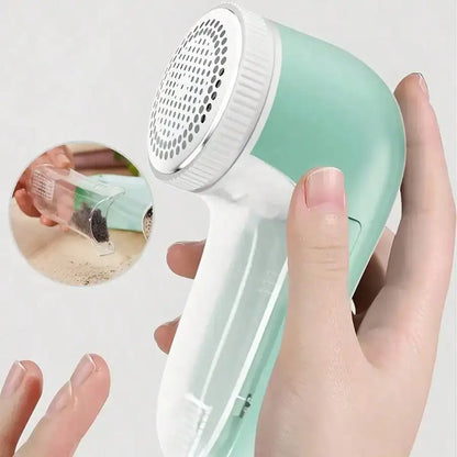Green Fabric Shaver, Lint Remover For Clothes, Effectively And Quickly Remove Pills, Sweater Shaver With Stainless Steel 3-Leaf Blades And Lock Protection.( Two Blades&One Brush