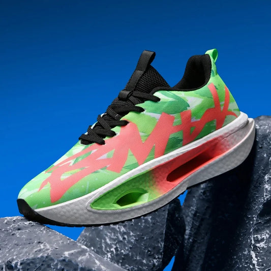 Men's Running Shoes Couple Cushioning Breathable Trainer Sneakers Off-road Mesh Outdoor Shoes Race Luxury shoes Non-Slip Fashion