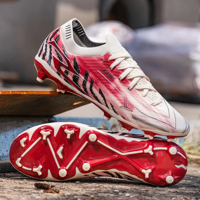 New Arrival Men AG FG Football Boots Flexible PU Upper Tough Rubber Studs For Adult Outdoor Pitch Football Competitions