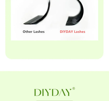 DIYDAY Narrow 3d 4d 5d Eyelash Extension V-Shaped Volume Fans W Shape Eyelashes BASF Natural Dense Faux Mink Lashes