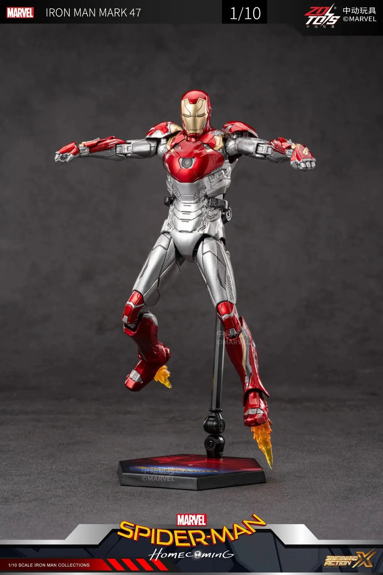 ZD Iron Man Figure Legends Iron Man Mk41 Mk47 Tank MK24 Iron Patriot 2.0 MK35 Red Snapper 1/10 Scale Iron Man Collections Gift