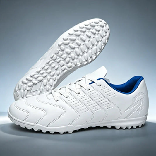 Solid Color Adult TF Soccer Shoes Tear-resistant PU Fabric Sturdy Rubber Stud Anti-slip For Amateur Turf Team Daily Competitions
