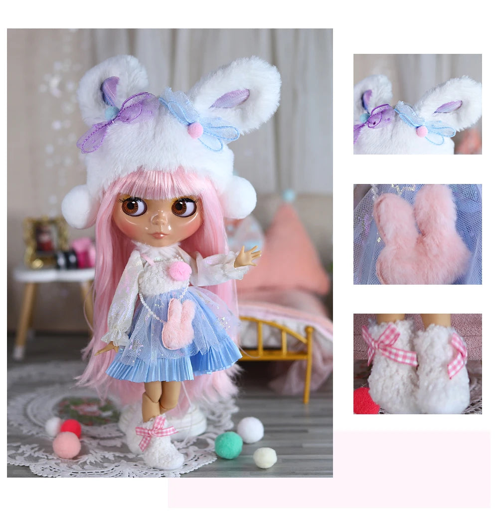 ICY DBS Blyth doll bjd joint body Tan Skin Cute Dress Clothing 1/6 30cm Girl Gift Anime SD