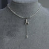 Elegant Multilayer Tassel Chain Pendant Necklace For Women Vintage Creative Natural Blue Stone Chocker Necklace Wedding Jewelry