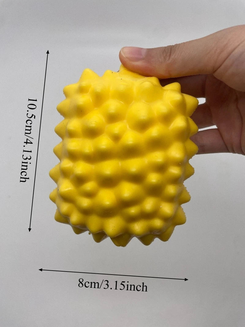 Crunchy Durian Building Block Handmade Squeeze Ball Fruits Stress Ball Popping Sound Squishy Toy Decompression Fidget Vent Toy